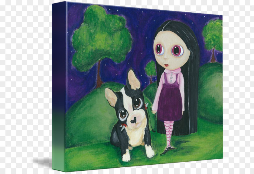 Painting Boston Terrier Dog Breed Puppy Art PNG
