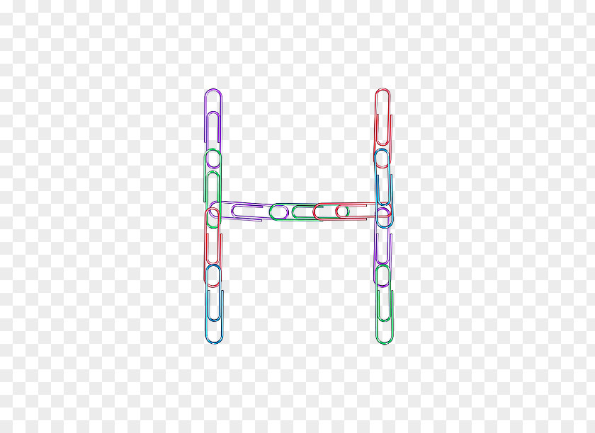 Paperclip Letter H Line Angle Point PNG