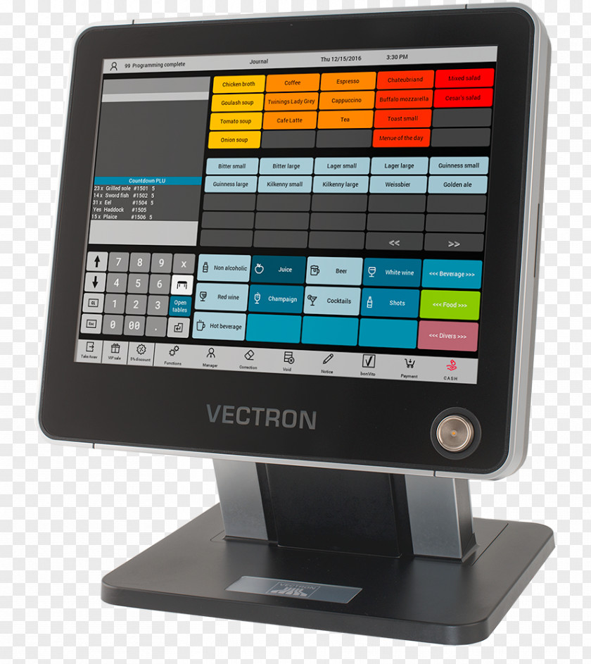 Pos Point Of Sale Cash Register Touchscreen Blagajna Vectron Systems AG PNG