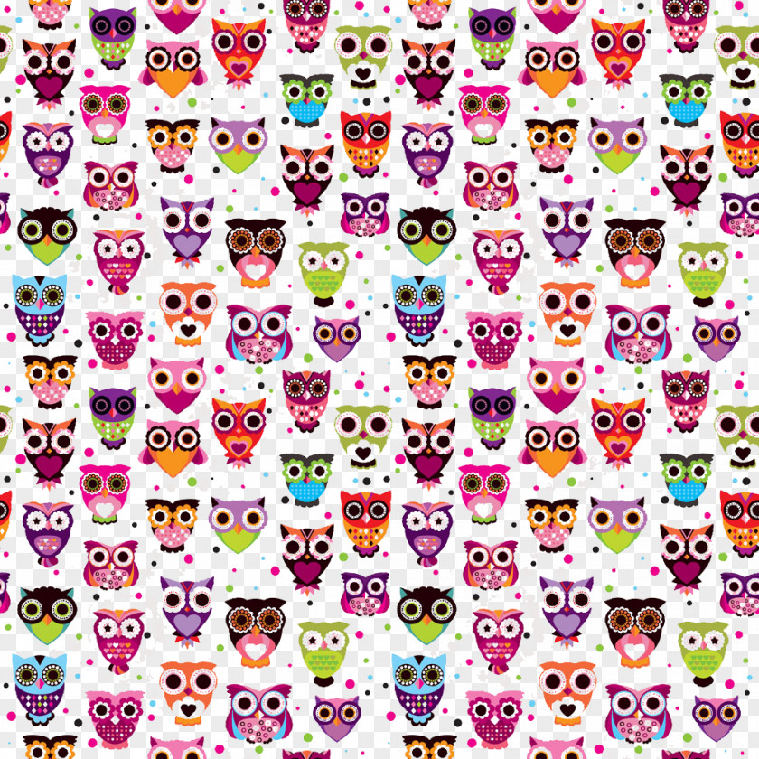 Vector Owl Baby Owls Textile Pattern PNG