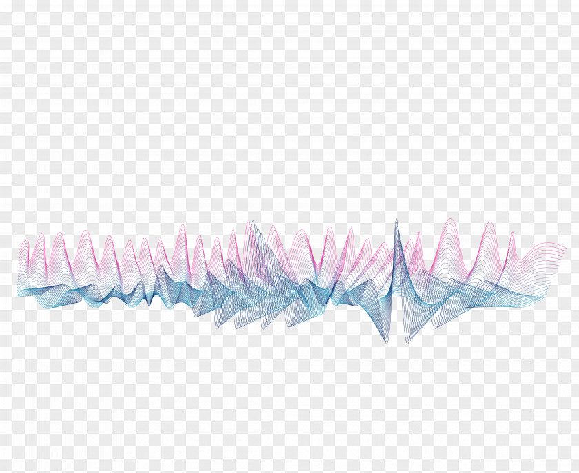 Vector Two-color Sound Wave Curve Picture Textile Pixel Pattern PNG
