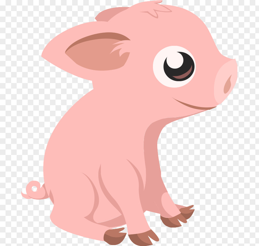 Animation Suidae Cartoon Pink Nose Snout Clip Art PNG