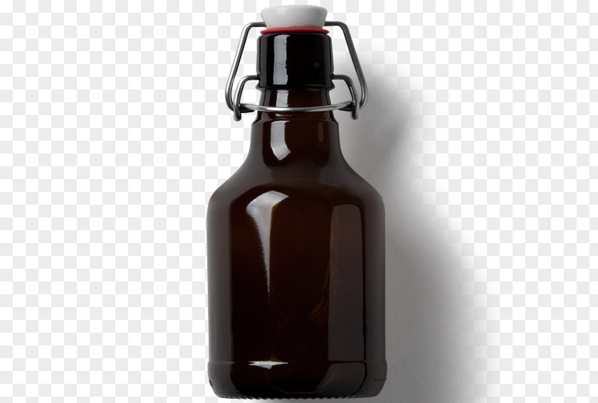 Brown Glass Bottle Beer Graphic Design PNG