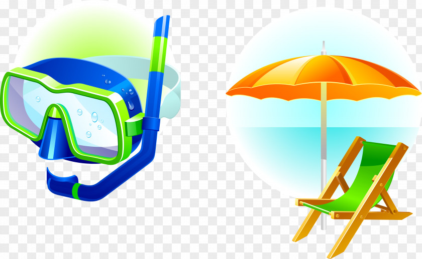 Vector Material Beach To Play Summer Vacation PNG