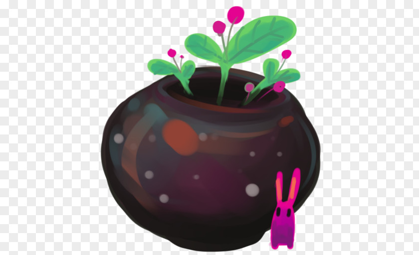 Bin Empty Plant Flowerpot Magenta PNG