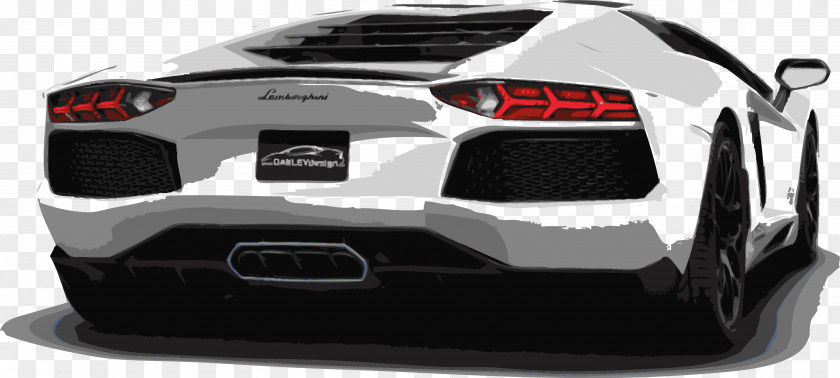 Cartoon Luxury Car Tail Lamborghini Aventador Gallardo Sports PNG