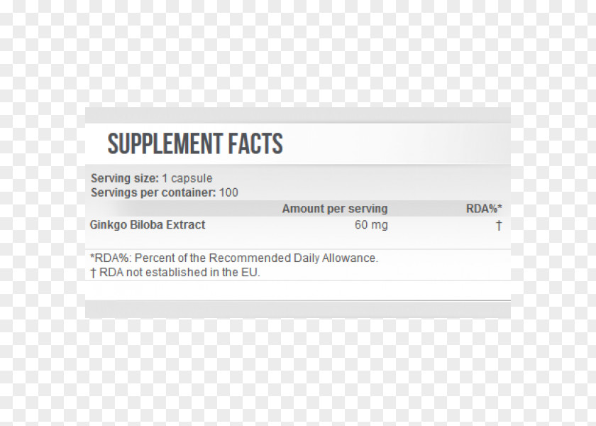 Ginkgo-biloba Nutrition Capsule Brand Document Font PNG