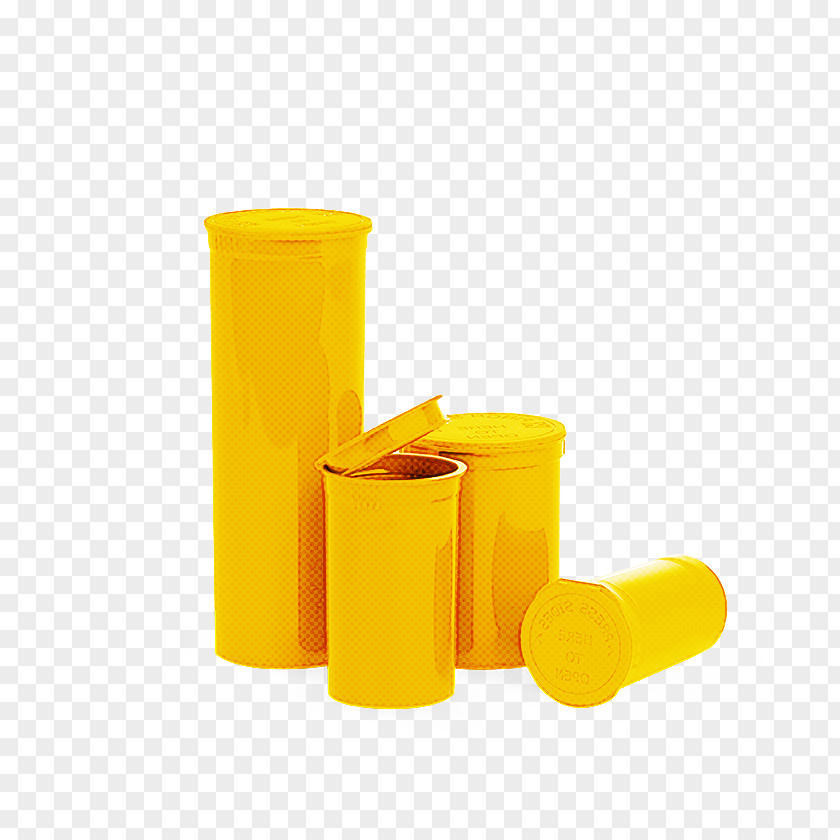 Plastic Cylinder Yellow PNG