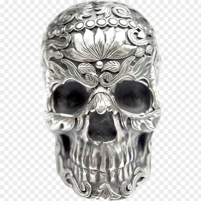 Silver Body Jewellery Skull PNG