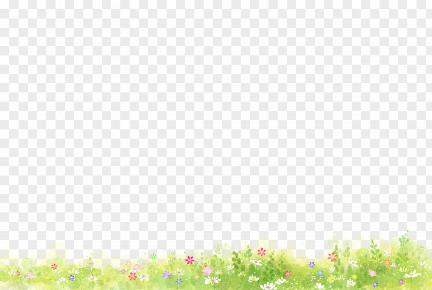 Watercolor Green Grass PNG