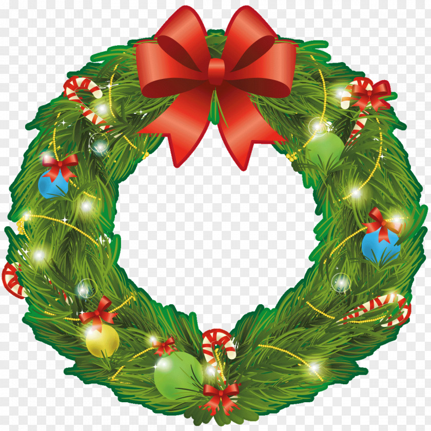 Garland Christmas Wreath Crown Clip Art PNG
