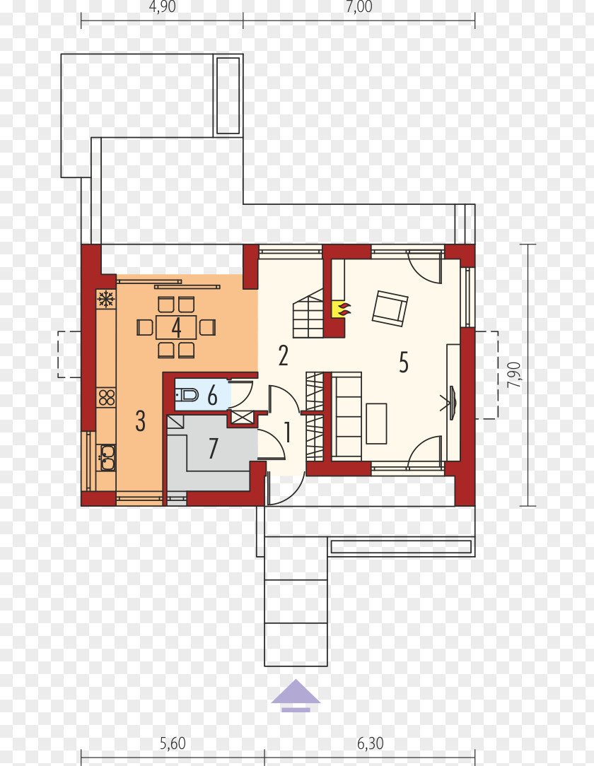 House Floor Plan Square Meter Living Room PNG