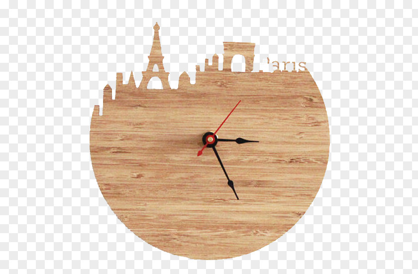 Wood Clock Creative Design Table Wall Living Room PNG
