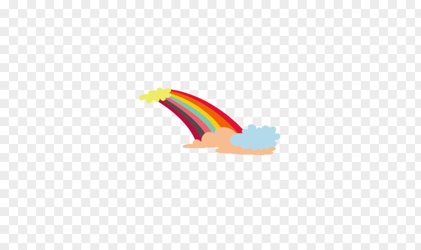 Colorful Rainbow Clouds Sky Cartoon PNG