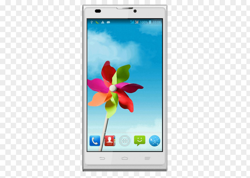 Mobile Phone In Water Smartphone GSM Android Wi-Fi White PNG