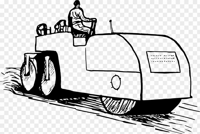 Steam Engine Road Roller Clip Art PNG