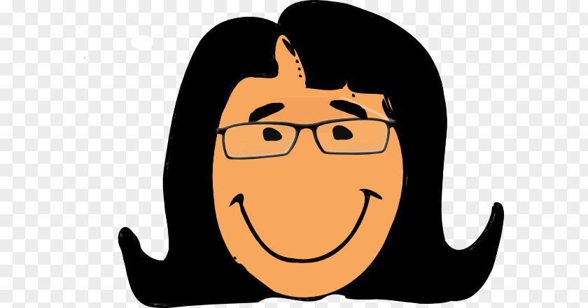 Boy With Glasses Woman Black Hair Clip Art PNG