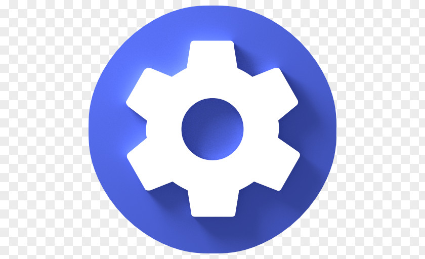 Logo Electric Blue Gear Background PNG