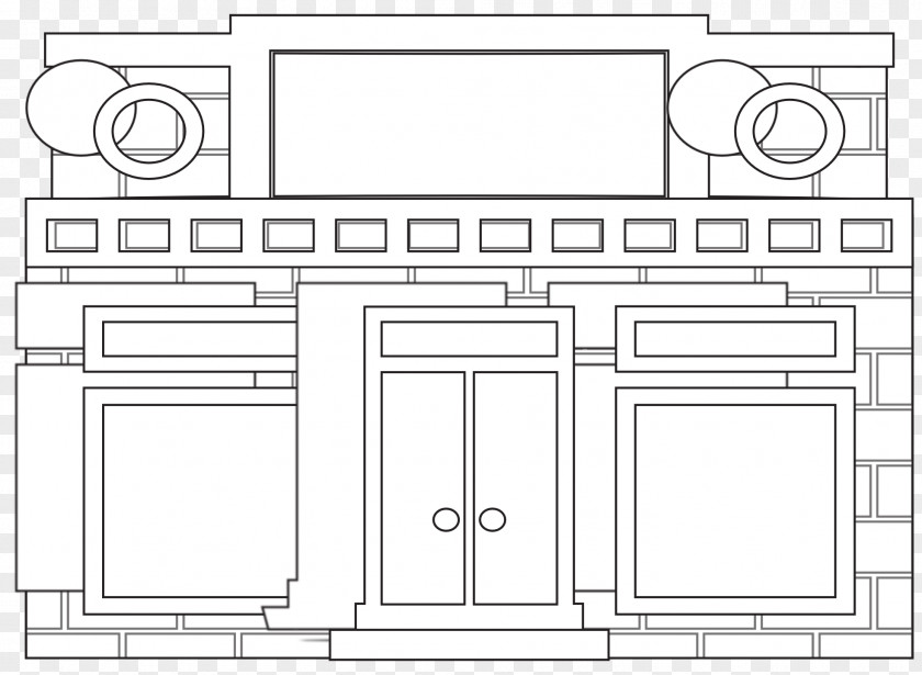 Store Line Art Technical Drawing Clip PNG
