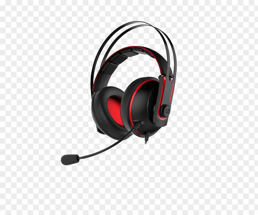 Gaming Headset Red Microphone Headphones ASUS Cerberus Arctic ROG Centurion PNG