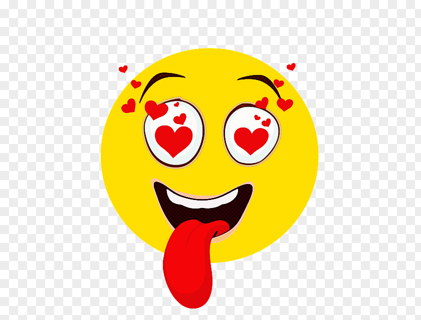 Happy Smile Heart Emoji Background PNG