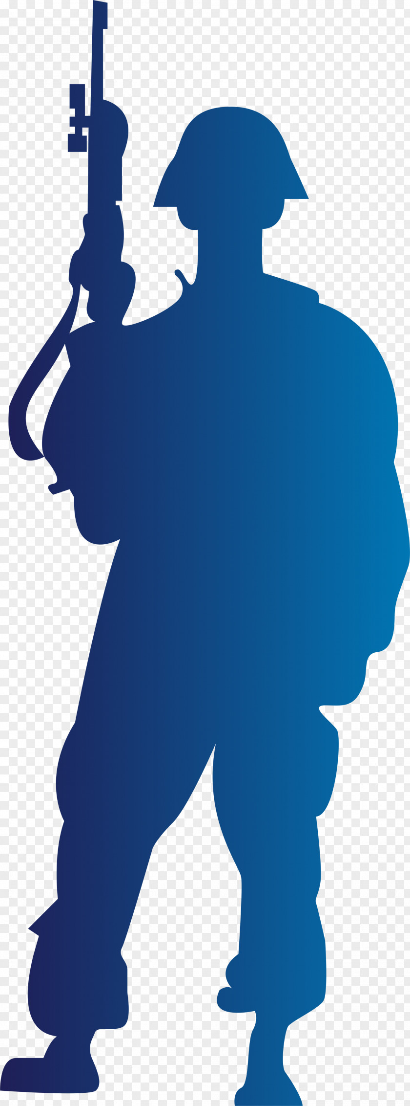 Blue Brief Soldier Royalty-free Silhouette Stock Illustration PNG
