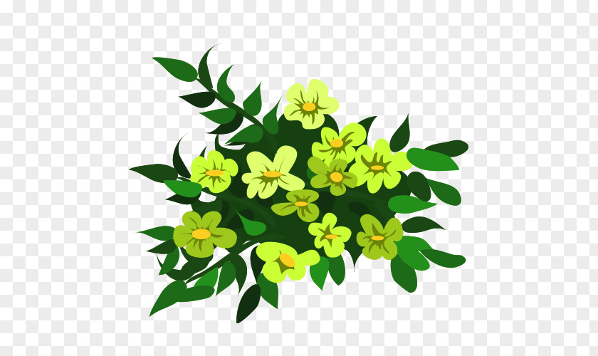 Cartoon Broccoli Floral Design Flower Yellow PNG