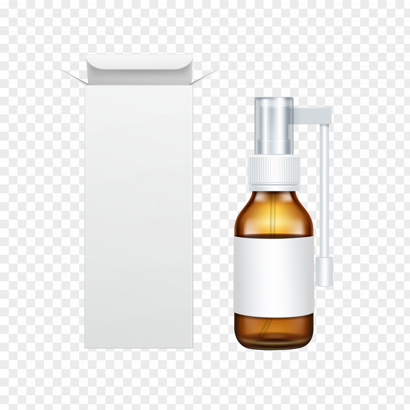 Pharmaceutical Packaging Design Spray Bottle Medicine Glass PNG