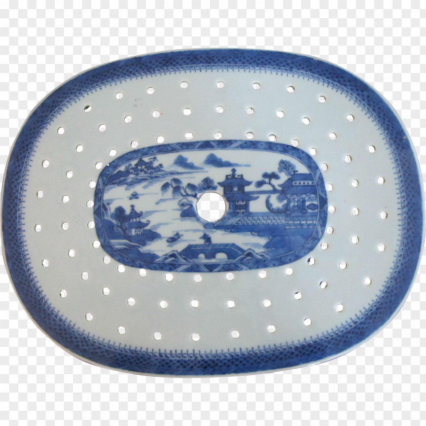 Plate Tableware Platter Cobalt Blue And White Pottery PNG