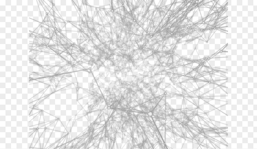 Technological Sense Of Geometric Lines White Twig Symmetry Structure Pattern PNG