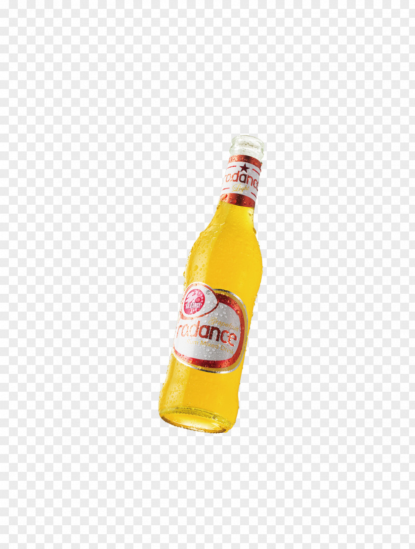 A Bottle Of Yellow Cocktail Soft Drink Liqueur PNG