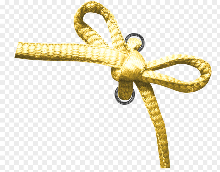 Gold Ribbon Rope PNG