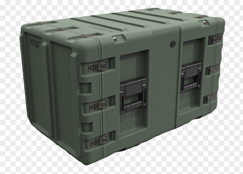 Green Plastic Ammunition Box Crate Military PNG