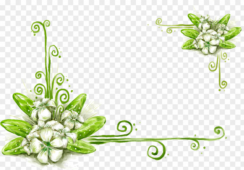 Hand-painted Floral Icon Desktop Wallpaper Green Clip Art PNG