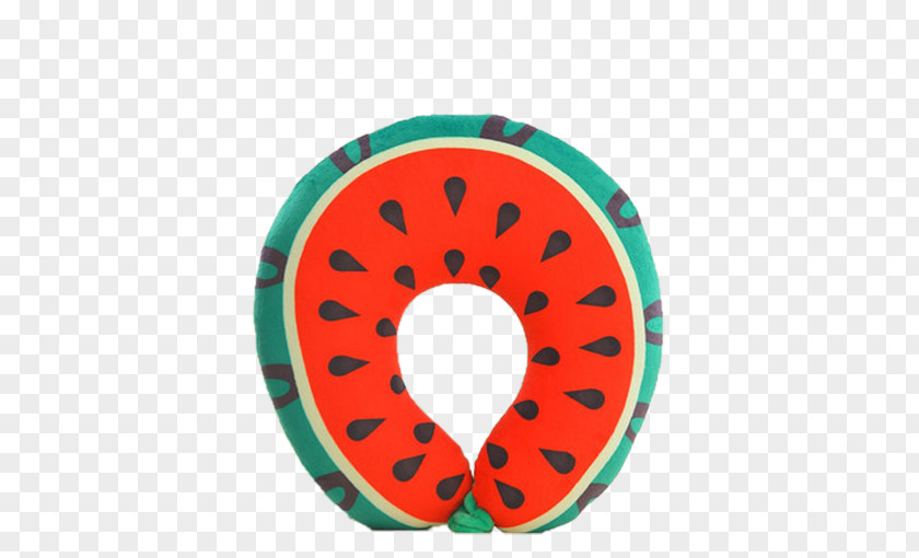 Lovely Watermelon U-pillow Pillow Neck Cushion Fruit PNG