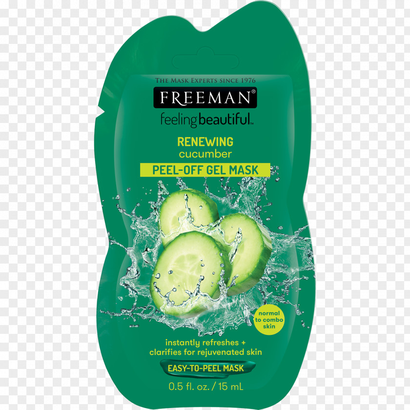 Mask Facial Cosmetics Freeman Feeling Beautiful Cucumber Peel-Off Avocado & Oatmeal Clay PNG