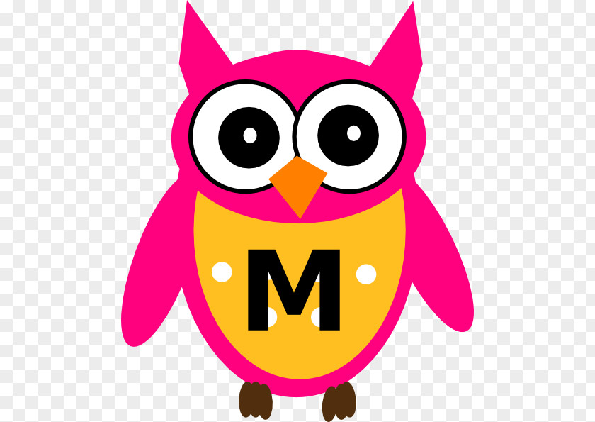 The Letter M Owl Cartoon Drawing Clip Art PNG