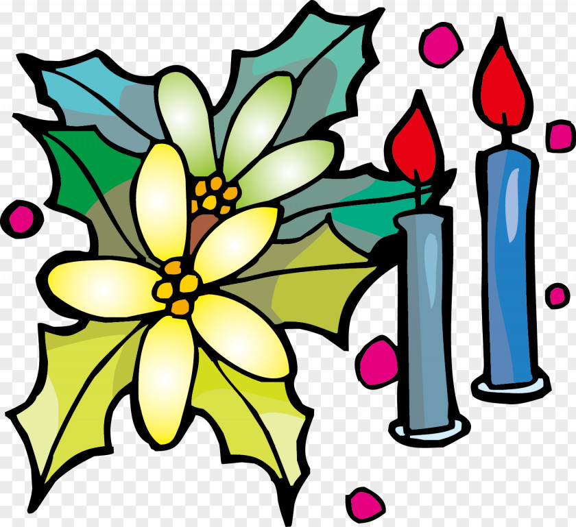 Candle Flower Color PNG