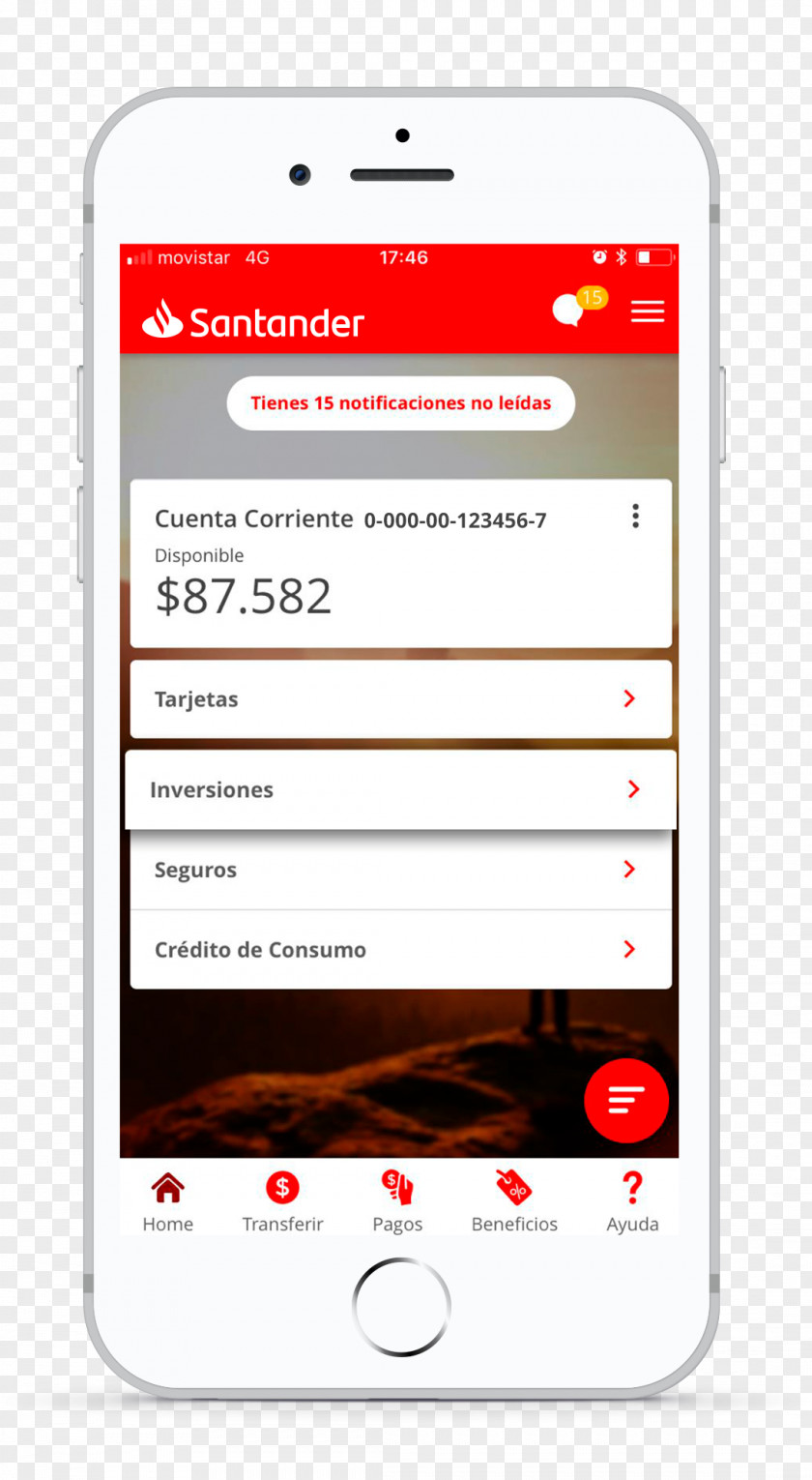 Smartphone Bank Santander Group Investment Banco Santander-Chile PNG Santander-Chile, App Promotion clipart PNG