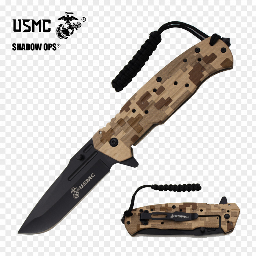 Survival Skills Hunting Utility Knives Pocketknife Serrated Blade United States Marine Corps PNG