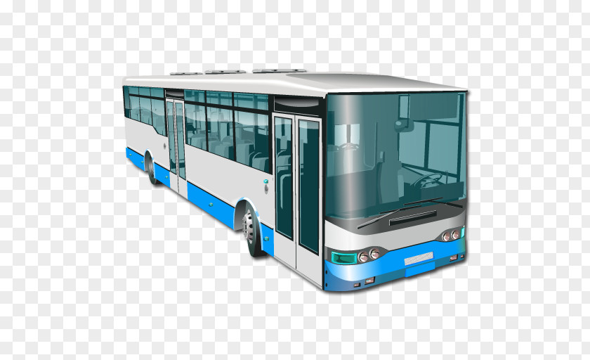 Blue Glass Bus Royalty-free Coach Illustration PNG