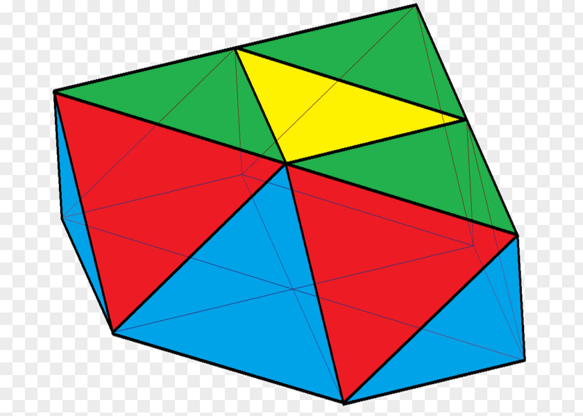 Triangle Triangular Cupola Johnson Solid Polyhedron PNG