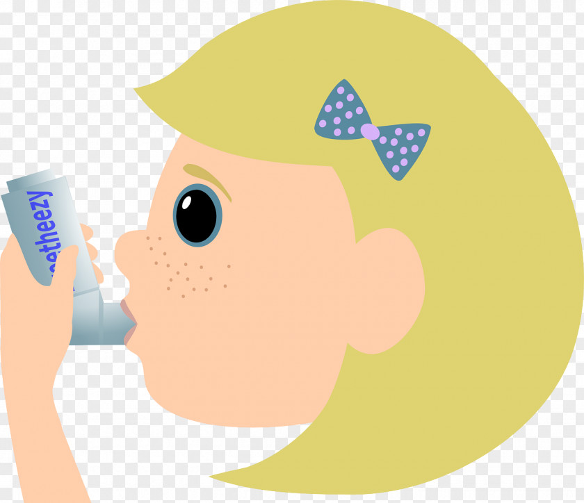 Child Asthma Metered-dose Inhaler Clip Art PNG