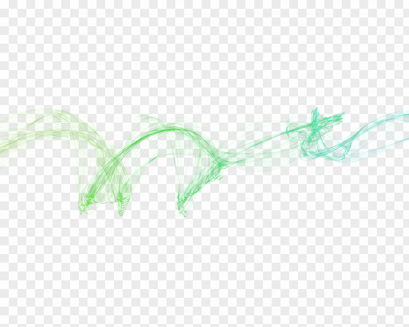 Curve Lines Light Green PNG