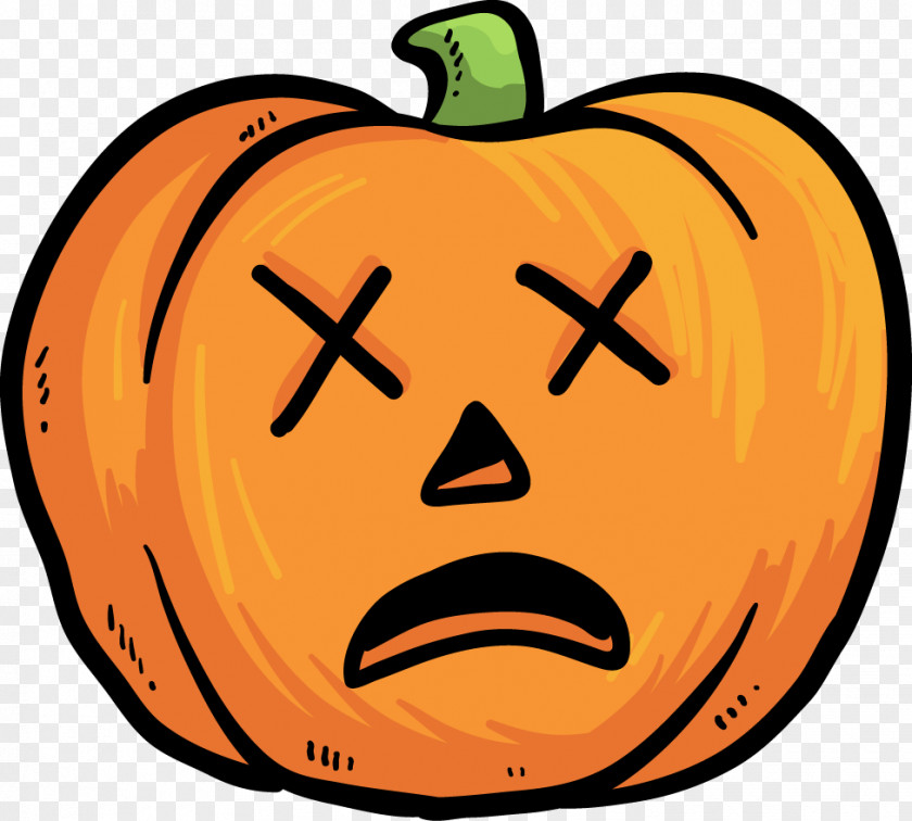 Funny Pumpkin Head Expression Vector Material Jack-o'-lantern Calabaza Kabocha Clip Art PNG