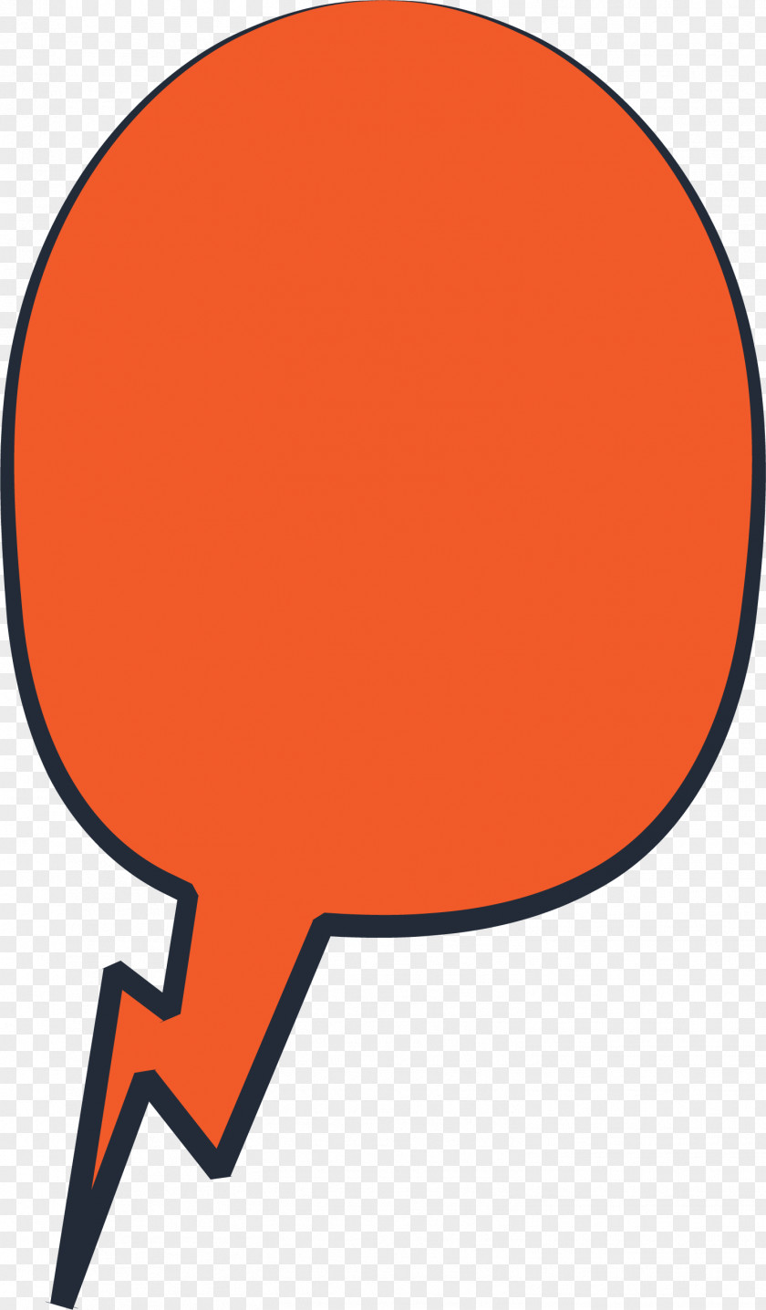 Hand Painted Orange Oval Dialog Box Speech Balloon Clip Art PNG