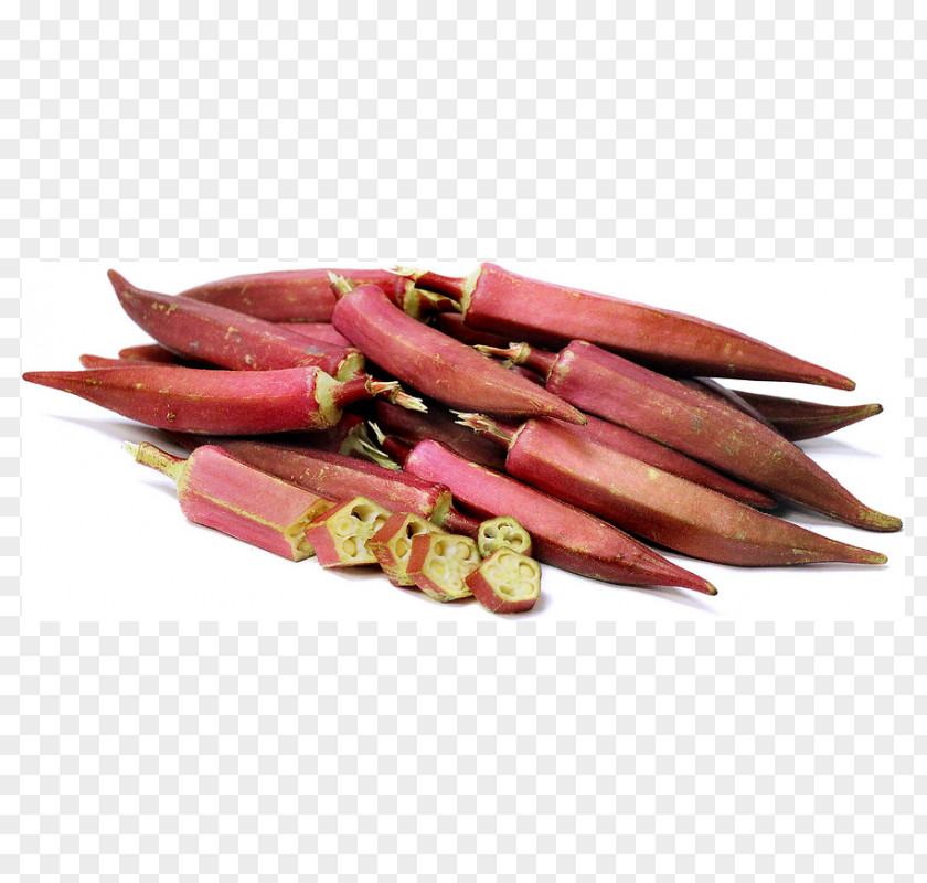 Okra Indonesia Benih Red Vegetable PNG