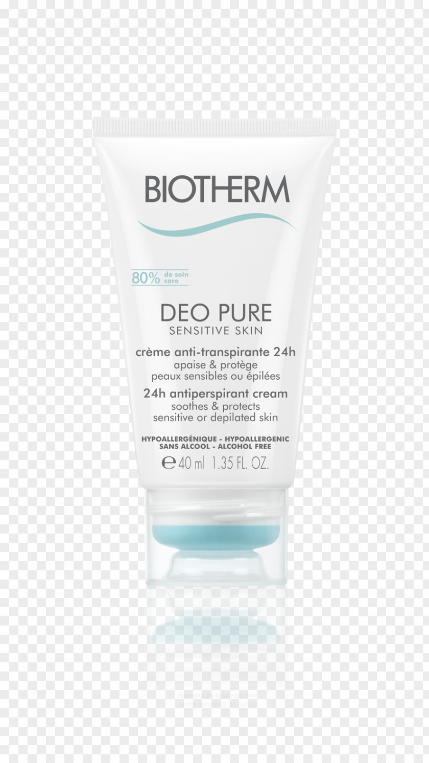 Biotherm Cream Lotion Deodorant Gel Sensitive Skin PNG