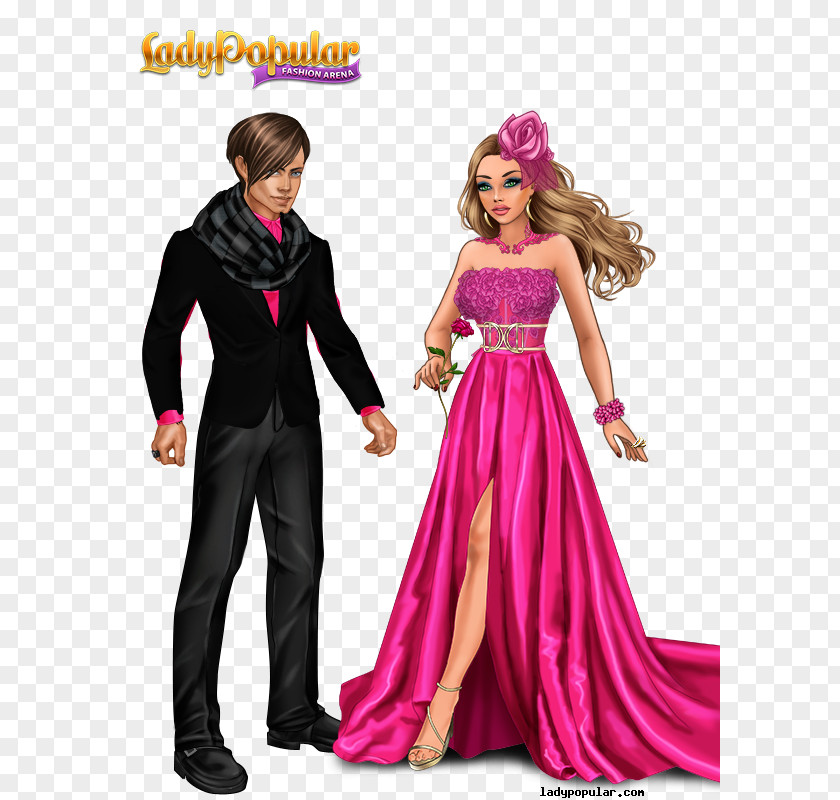 Prom Queen Lady Popular Gown Pink M Fashion Model RTV PNG