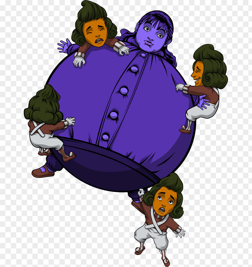 T-shirt Violet Beauregarde Willy Wonka Oompa Loompa Charlie And The Chocolate Factory PNG